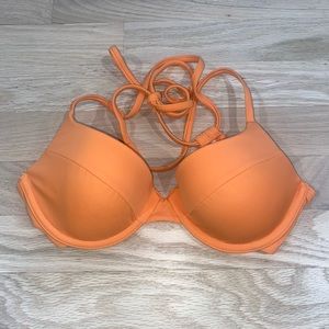 Out from Under Orange Push-Up Padded Demi Bikini